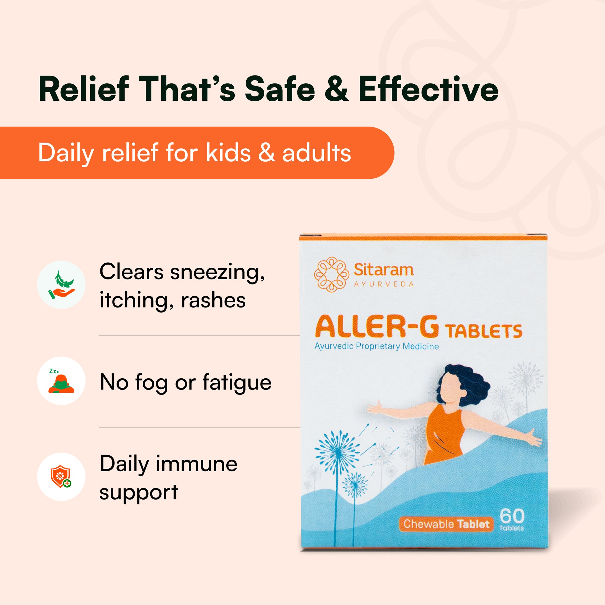 Aller-G Tablets -60 Nos - Sitaram Ayurveda Store