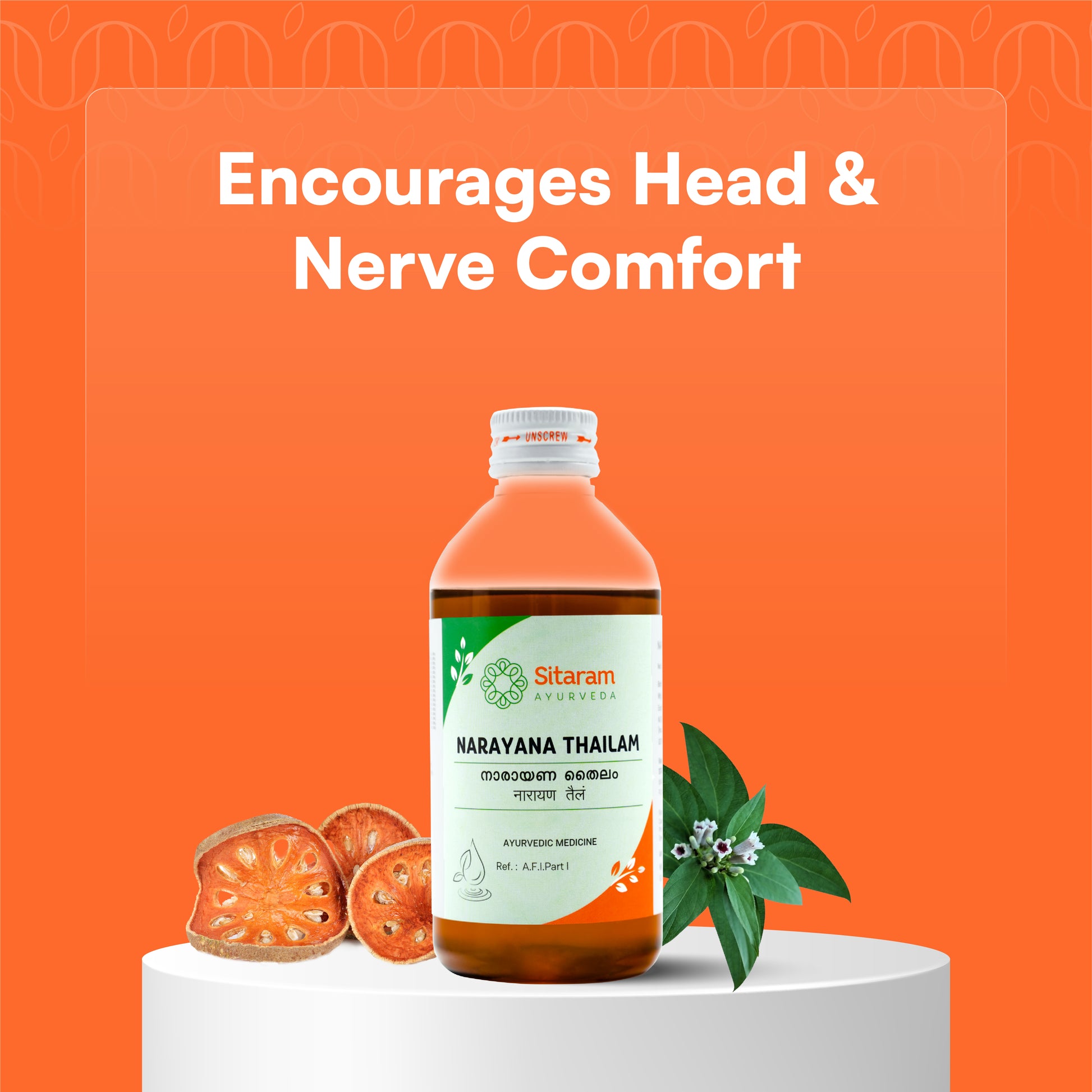 198 NARAYANA THAILAM 200 ML, Sitaram Ayurveda - Online Store 