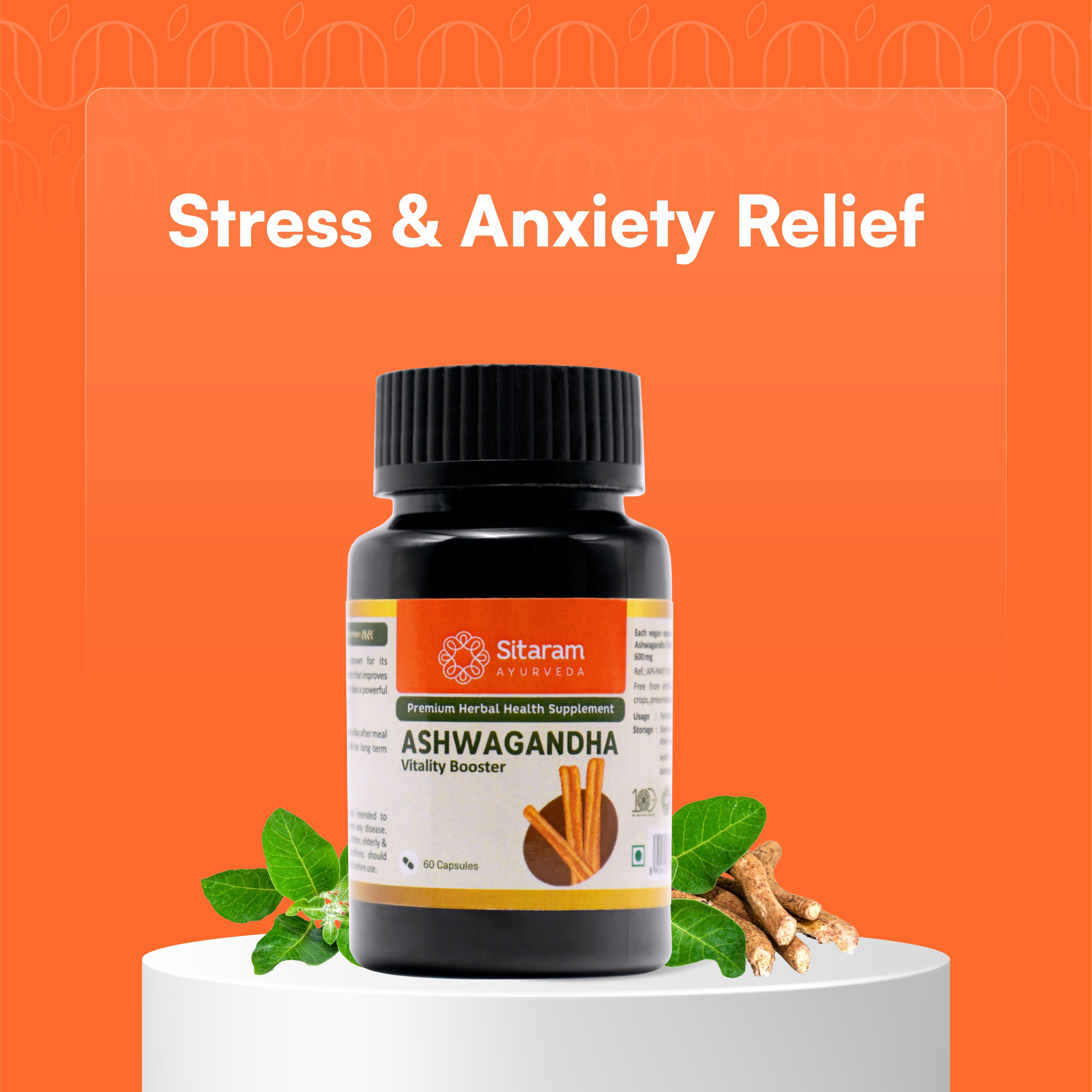 ASHWAGANDHA | 60 Capsules - Sitaram Ayurveda Store