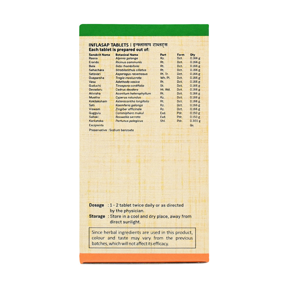 INFLASAP TABLET 50 NOS - Sitaram Ayurveda Store