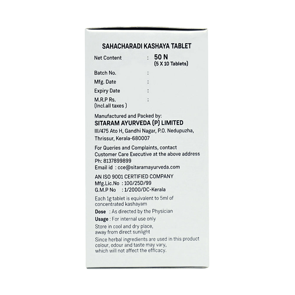 SAHACHARADI KASHAYAM TABLET 50 NOS