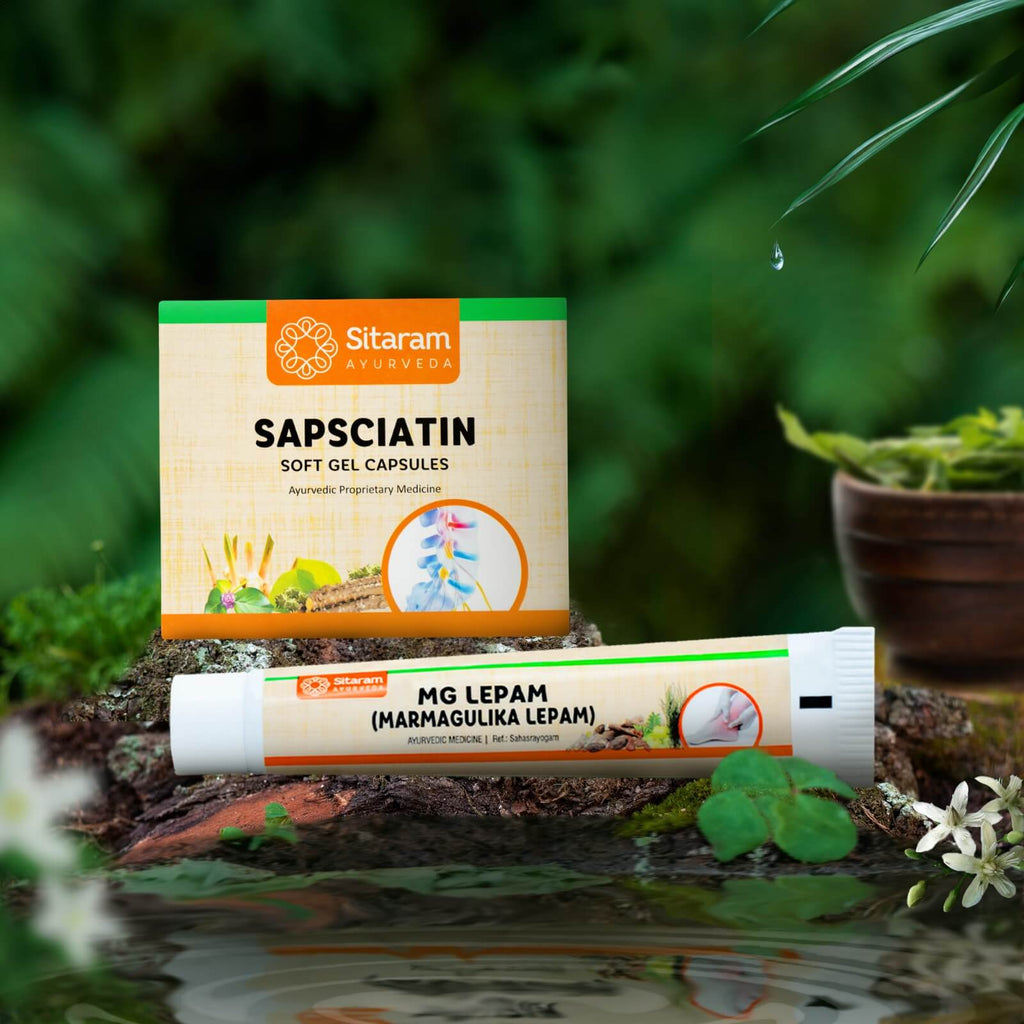 Sapsciatin Capsules 100 Nos + Marma Gulika Lepam 20 Gm Combo Pack